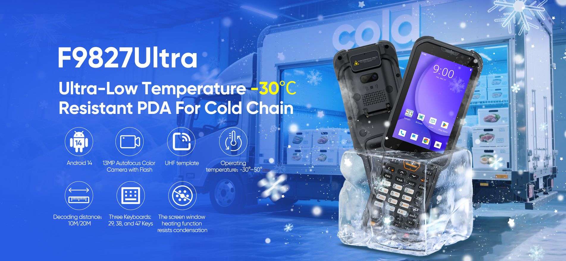 ¿Cómo puede la computadora móvil para cadena de frío ultra F9827 resolver sus desafíos logísticos?