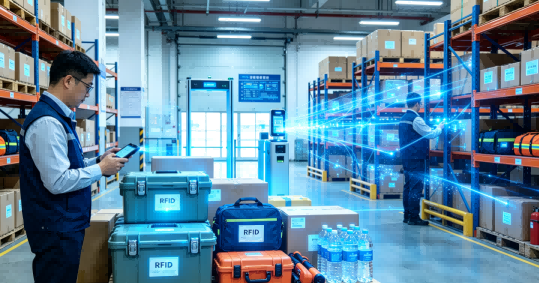 RFID emergency supply traceability from inbound identification to outbound material records