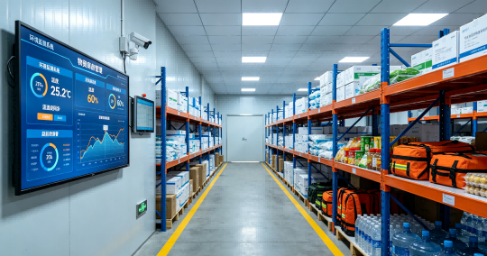 RFID emergency supply inventory dashboard for real-time warehouse data monitoring and management